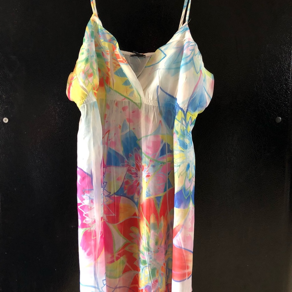 Sheer Spaghetti Strap Babydoll Top S-M